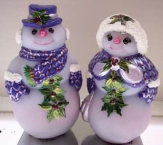   SNOWMAN CPL BLUE BURMESE Periwinkle & Lavender Pearl Attire OOAK