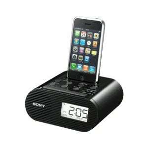  Sony Ipod Dock&AM/FM Clock Radio Black Digital FM Tuner 