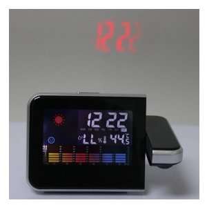   Digital Weather Humidity Projection Alarm Clock Color Display LED