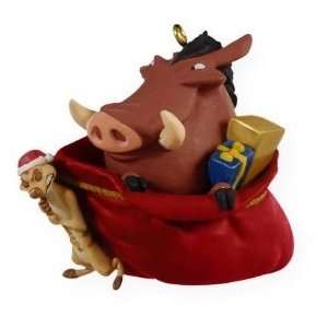 Christmas is in the bag Timon and Pumbaa Lion King Hallmark Ornament 