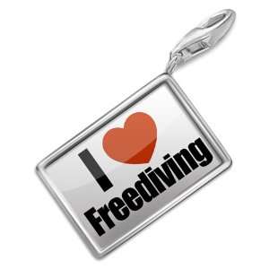 FotoCharms I Love Free Diving   Charm with Lobster Clasp For Charms 