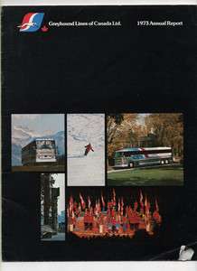 GREYHOUND LINES OF CANADA 1973 Annual Report w/ Company Letter Bus 