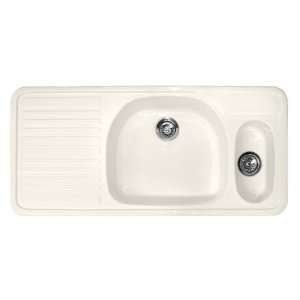   Wakefield Double Bowl Self Rim Kitchen Sink with Drainboard on Left, S
