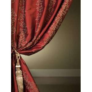  Dahlia Embroidered Silk Curtains & Drapes