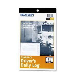 Driver`s Daily Log, 5 3/8 x 8 3/4 , Carbonless Duplicate, 31 Sets/Book 