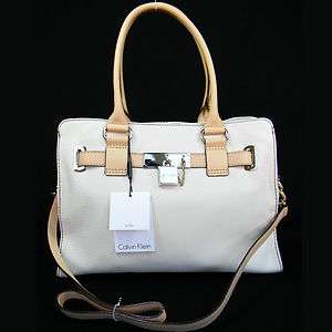  Genuine Leather White Beige Tote Satchel Bag Purse Handbag  
