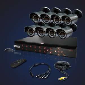  KGuard 8 Channel H.264 DVR with 8 Day and Night Cameras 
