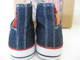 NEW Womens Levis Buck Hi 2 BLUE Denim Hi Top Shoes 6  