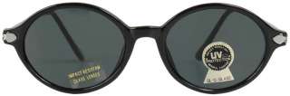 Vintage Cat Eye Black/Silver Round Sun Glasses 260G  