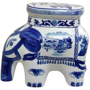  Oriental Furniture BW ELEP BWLS Elephant Stool with 