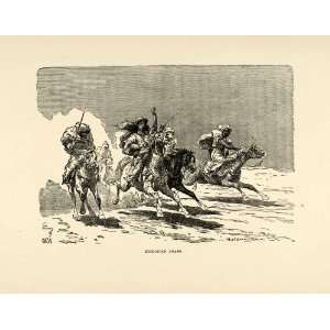 1904 Print Ethiopian Arab Equestrian Horse Gallop Africa Ethnic Bridle 