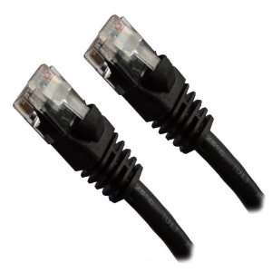 Black Ethernet Network, Patch Cable, Molded Snagless Boot 