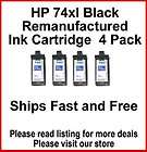 HP 74xl 74 xl Black Ink InkJet Cartridge CB336WN for Photosmart C5250 