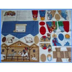  Nativity Scene Fabric Panel   Nine Piece Set Everything 