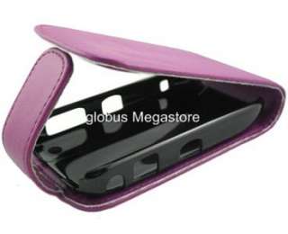 PURPLE FLiP CASE COVER POUCH for BlackBerry Curve 8520  