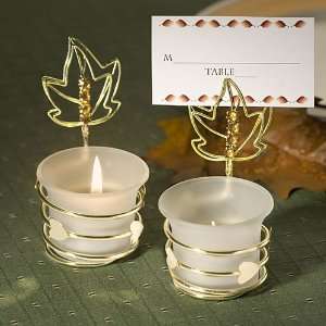  Wedding Favors Autumn Inspired Place Card Holder Candle Favors 