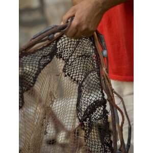  Man mending fishing nets, Stari Grad Town, Hvar Island 