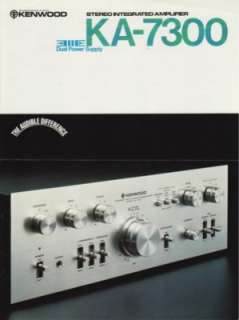 Kenwood KA 7300 Integrated Amplifier Brochure 1976  