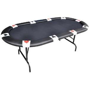 Trademark Poker Table with Folding Legs And Suited Padded Rail Poker 
