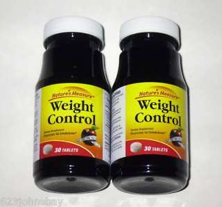 bottles natures measure weight control 30 tablets per bottle. New in 