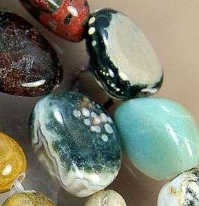 7x9mm Natural Colorful Ocean Jasper Freeform Beads 15  