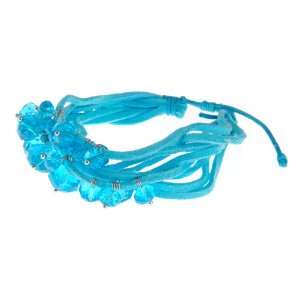   Aqua Blue Chinese Knot Adjustable Friendship Fashion Bracelet Jewelry