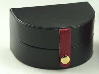 New In Box Champ Friedrich Lederwaren Dark Red Leather Jewelry Box 