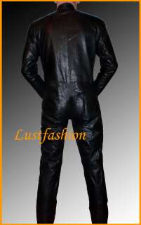 Lederanzug S M L XL XXL,Lederoverall schwarz,Anzug Leder, Catsuit 