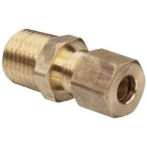 Anderson Metals Brass Tube Fitting, Connector, 3/16 Compression x 1/8 