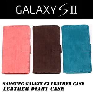   GALAXY S2 SII i9100 Genuine Leather Diary Premium Case, Cover, Hülle