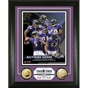   Baltimore Ravens Team Force 24KT Gold Coin Photo Mint 