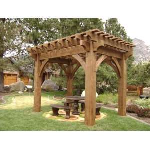    10 x 10 Rough Sawn Timber Pergola Kit Patio, Lawn & Garden