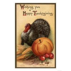  Wishing You a Happy Thanksgiving   Turkey and Produce No 
