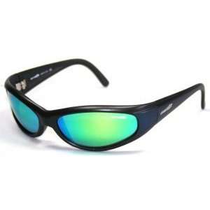  Arnette Sunglasses 2 Deuce Matte Black with Green Metallic 