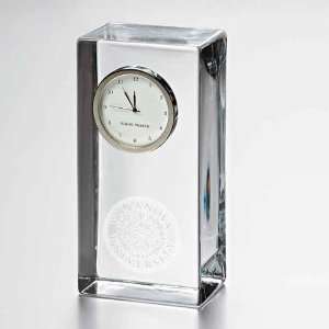 Villanova Tall Glass Desk Clock by Simon Pearce Sports 