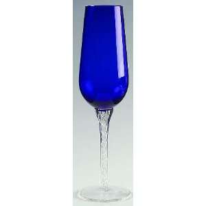  Artland Crystal Braid Cobalt Blue Fluted Champagne 