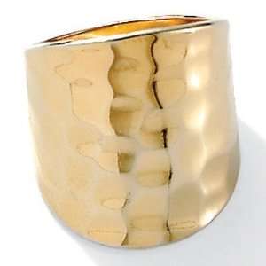   Jewelry 14k Gold Plated Hammered Style Cigar Band Ring Jewelry