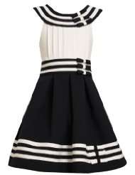 Bonnie Jean Girls 4 6x Nautical Dress With Tucked Bodice