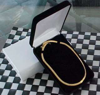 Large BLACK VELVET Necklace Chain Jewelry Gift Box  
