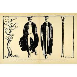  1901 Print Harvard Lampoon Cap Gown Graduation Sporter 