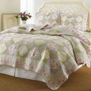 NEW LAURA ASHLEY ANABELLA QUILTED STANDARD SIZE PILLOW SHAM PATCHWORK 