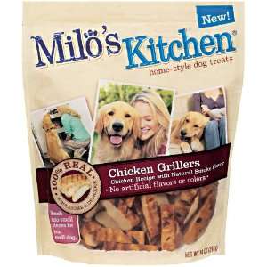 Milos Kitchen Dog Treats, Chicken Grillers, 14 Ounce Package