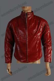 Smallville Clark Kent Red Leather Jacket Costume Coat  