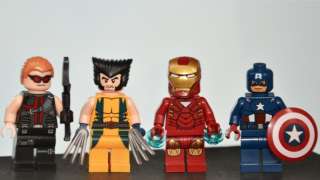 LEGO Super Heroes Marvel Minifig Lot Iron Man Wolverine Hawkeye 