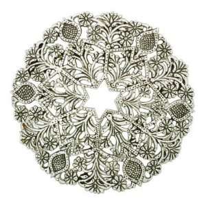   Trivet   Round Oriental Star of David   silver 