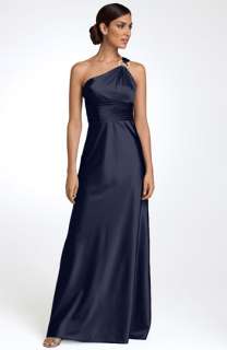 Adrianna Papell One Shoulder Satin Gown  