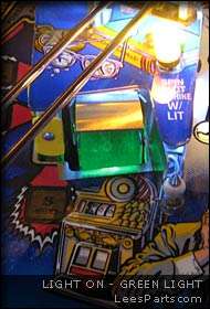 Slot Machine Kickout Light   Green   Twilight Zone Pinball TZ  