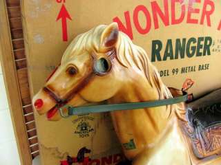 Vintage RANGER WONDER HORSE Ride On Toy Bouncing w/ Box  