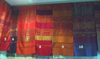 Silk Scarf Wall Hanging Tribal Hand Loom Woven Laotian  