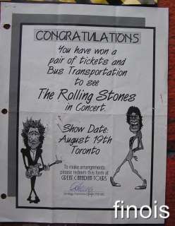 ROLLING STONES 7PC LOT FLYERS VOODOO LOUNGE NO SECURITY  